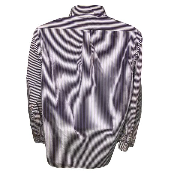 Ralph Lauren Long Sleeve Button Down Shirt Men’s XL Purple White Stripe Slim Fit - Picture 2 of 10
